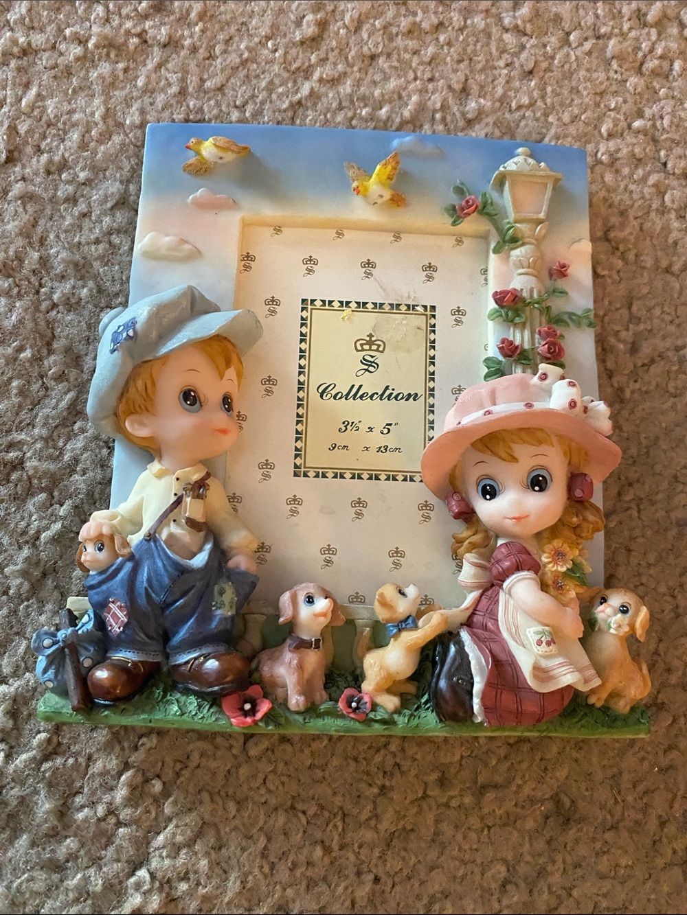 Collection Brand Whimsical Boy & Girl Decorative Picture Frame in Pastel Colors
